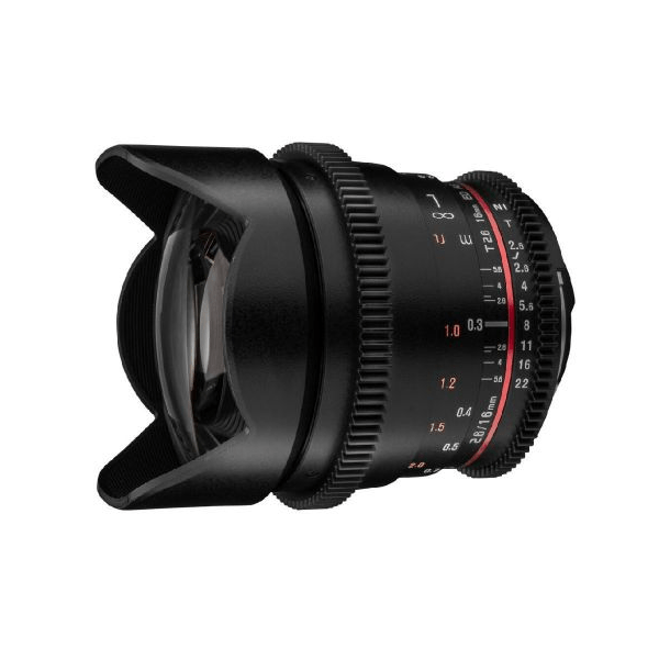 Samyang MF 16mm T2.6 Video DSLR Canon M manuelles Video Objektiv mit 16mm Festbrennweite für APS-C Kameras mit Canon M-Mount ideal für Architektur und Landschaften 