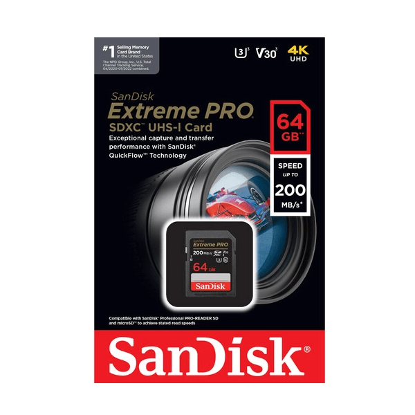 SanDisk 64GB Extreme PRO UHS-I SDXC Memory Card 200mbps – Gaffarbhai and  Sons