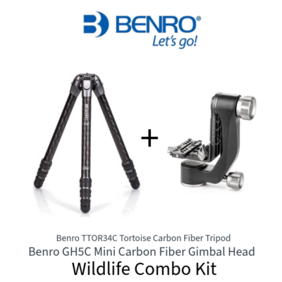 Benro TTOR34C Tortoise Carbon Fiber Tripod + Benro GH5C Mini Carbon Fiber Gimbal Head