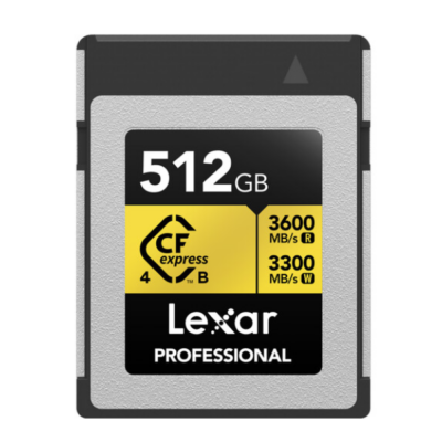 Lexar 512GB Professional GOLD CFexpress 4.0 Type B Memory Card