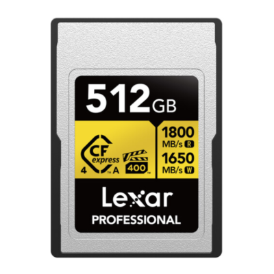 Lexar 512GB Professional GOLD CFexpress 4.0 Type A Memory Card