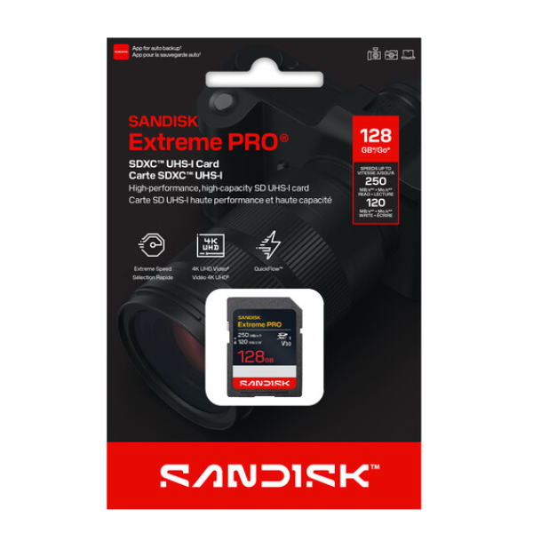 SANDISK 128GB Extreme PRO UHS-I SDXC Memory Card - Image 3