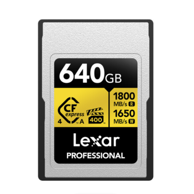 Lexar 640GB Professional GOLD CFexpress 4.0 Type A Memory Card