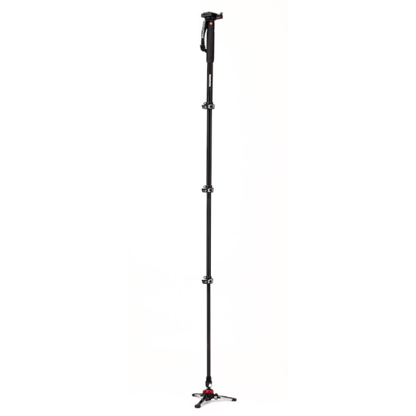 Manfrotto MVMPROA4577 XPRO 4 Section Video Monopod Sliding Plate & FLUIDTECH Base - Image 3