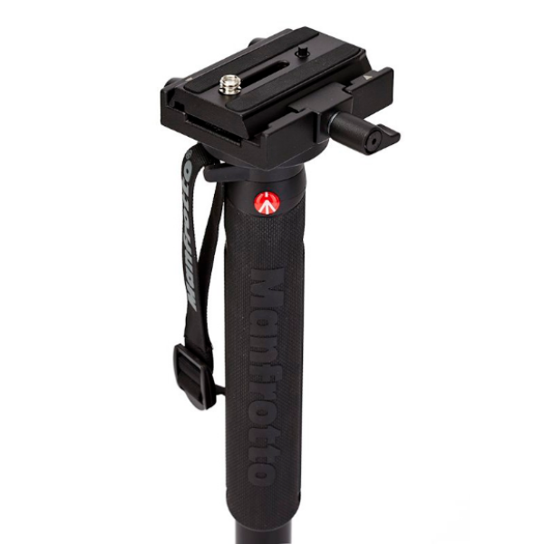 Manfrotto MVMPROA4577 XPRO 4 Section Video Monopod Sliding Plate & FLUIDTECH Base - Image 6